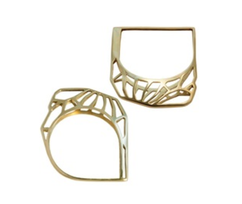 Lihos Cuff Gold Plated, Sterling Silver