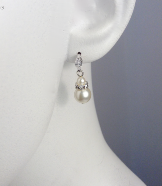 Petite Crystal and Pearl drop