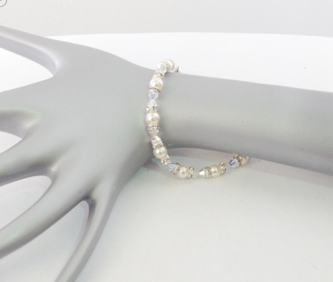 Creations Pearl Crystal Bracelet