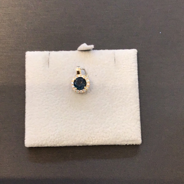 Diamond/Blue Sapphire Necklace
