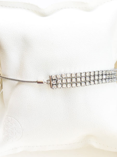Sterling Silver Crystal Bracelet