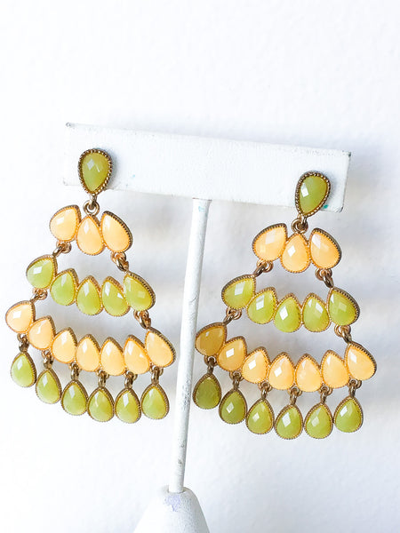 Green Gold Earrings