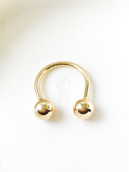 Golden ball ring
