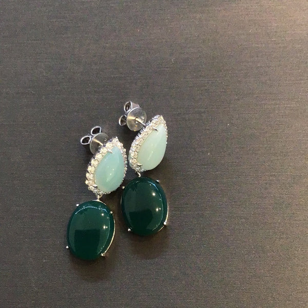 Green jade colored Earrings
