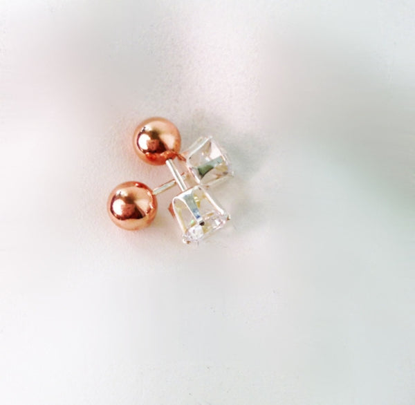 Crystal Front Gold/silver/rose gold Earrings